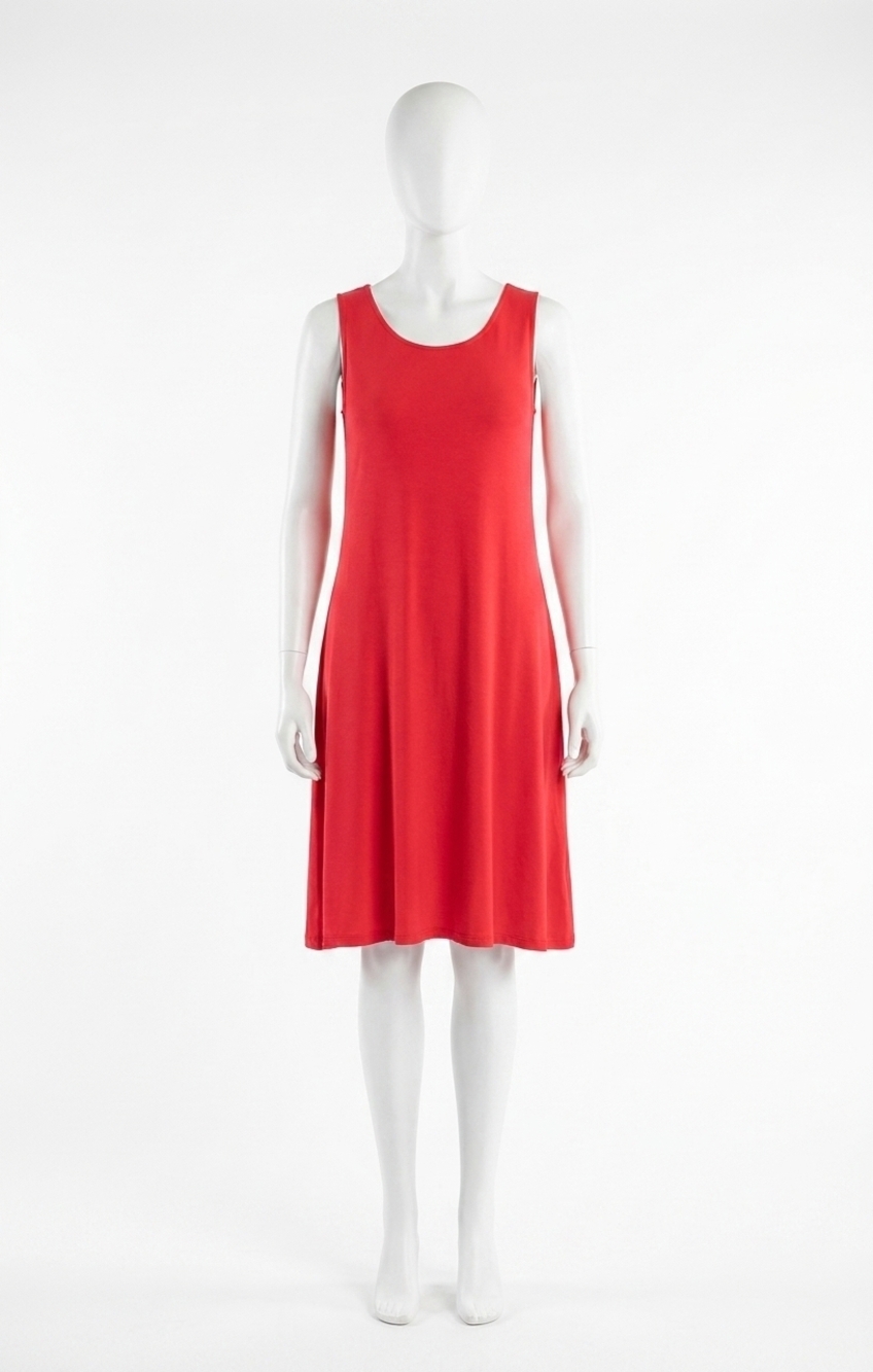 NEW SYMPLI bamboo tank dress in lipstick